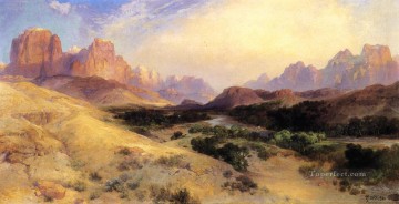 ザイオンバレー南ユタ州の風景トーマス・モラン Oil Paintings